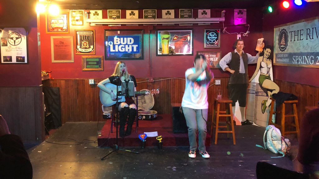 Lexxi Raine performs at River Pub with Richard Miller.