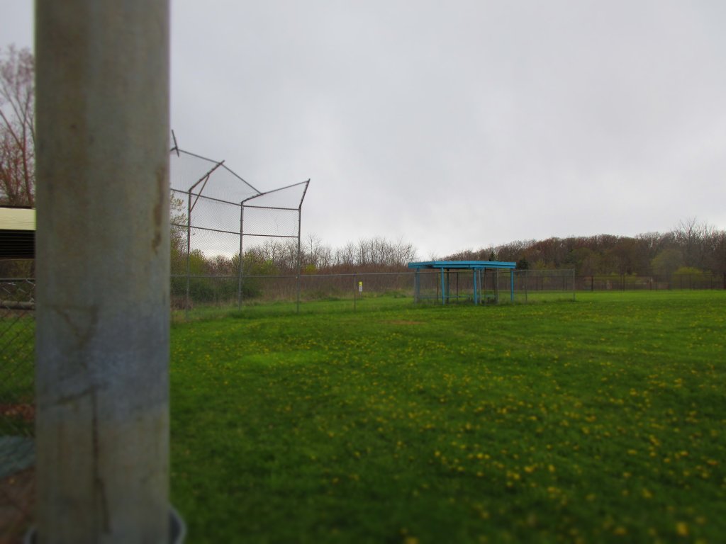 Empty baseball field at Deveaux Woods State Park. Niagara Falls, NY