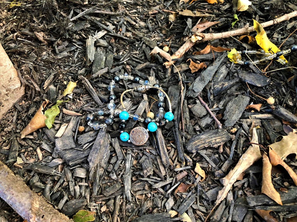 Bracelets left at Eliza Keig gravesite.