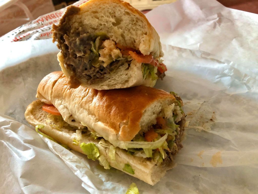 Maloney Subs and Deli Niagara Falls steak sub.