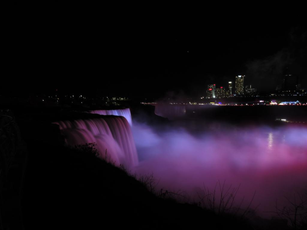 American Falls Illuminated. Niagara Falls.