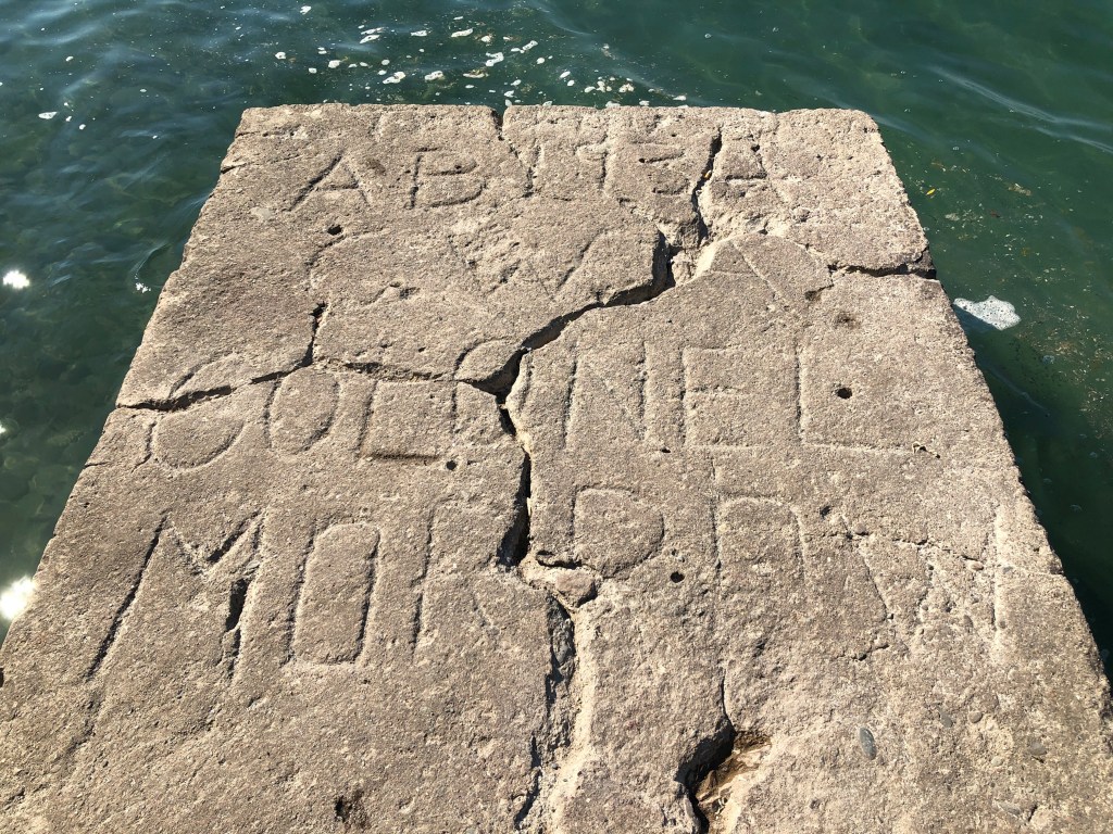 Stone wall Fort Niagara. AB 1934 CWA Colonel Morrow